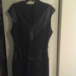 Black Faux leather dress